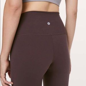 Lululemon Wunder under crop black satin